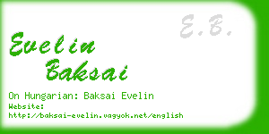evelin baksai business card